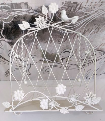 Leggio con uccellino shabby chic - immagine 3