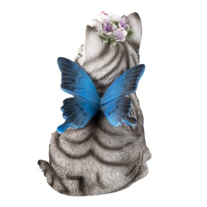 Gattino con farfalla e fiori - immagine 6