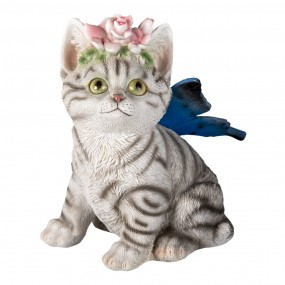 Gattino con farfalla e fiori