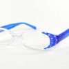 Occhiali da lettura rétro con strass blu royal gradazione 1.50 - immagine 3