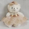 Orsetto decorativo con abitino in tulle rosa cipria - immagine 2