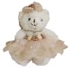 Orsetto decorativo con abitino in tulle rosa cipria