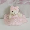Orsetto decorativo con abitino in tulle rosa baby - immagine 3