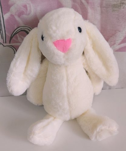 Peluche decorativo coniglietto panna - immagine 2