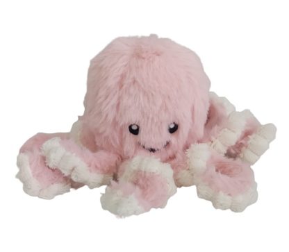 Peluche decorativo polpo piccolo rosa
