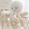 Peluche decorativo polpo grande bianco - immagine 3