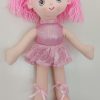 Bambola decorativa con vestitino rosa - immagine 4