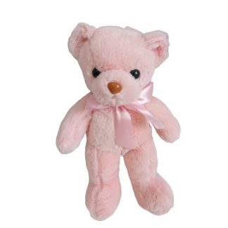 Peluche decorativo orsetto rosa