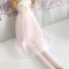 Bambola decorativa retro con vestitino rosa in tulle - immagine 6