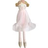 Bambola decorativa retro con vestitino rosa in tulle