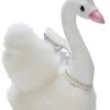 Peluche decorativo cigno bianco con corona - immagine 4