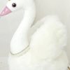 Peluche decorativo cigno bianco con corona - immagine 2