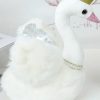 Peluche decorativo cigno bianco con corona - immagine 3