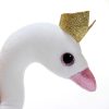 Peluche decorativo cigno bianco con corona - immagine 5