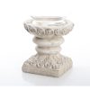 Portacandela con base intagliata a rose shabby chic - immagine 3
