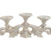 Portacandele da tre candele bianco shabby chic - immagine 2