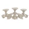 Portacandele da tre candele bianco shabby chic