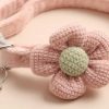 Collare rosa chiaro con fiore per gatti - immagine 3