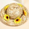 Cappello di paglia con fiori gialli per piccolo cane o gatto (Copia) - immagine 3