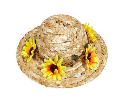 Cappello di paglia con fiori gialli per piccolo cane o gatto (Copia)