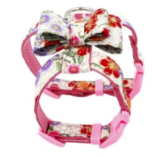 Pettorina a fiori con fiocco