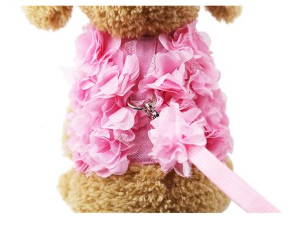 Pettorina con rose di tulle con guinzaglio - immagine 3
