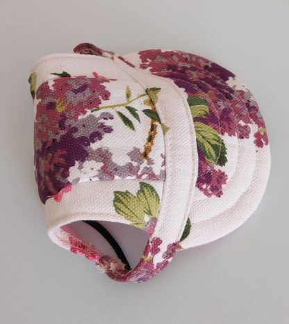 Cappello per cani bianco a fiori viola - immagine 3
