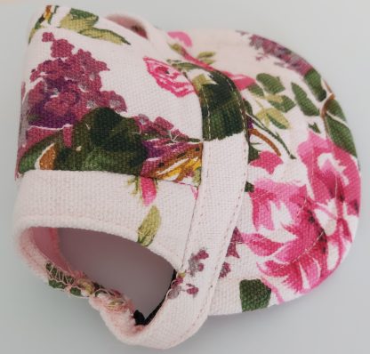 Cappello per cani bianco a fiori rosa - immagine 3