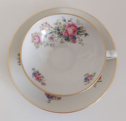 Coppia tazze da tè porcellana Limoges con piattino – vintage - immagine 5