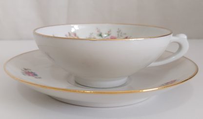 Coppia tazze da tè porcellana Limoges con piattino – vintage - immagine 6