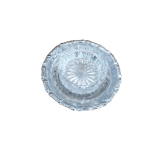 Piccola saliera rotonda con vassoio – vintage copia