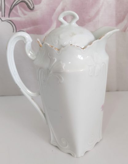 Teiera romantica con fiori rosa - vintage - immagine 4