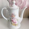 Teiera Limoges alta bianca con decoro fiori - vintage - immagine 2