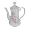 Teiera Limoges alta bianca con decoro fiori - vintage