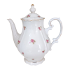 Teiera porcellana bianca con rose - vintage