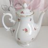 Teiera porcellana bianca con rose - vintage - immagine 3