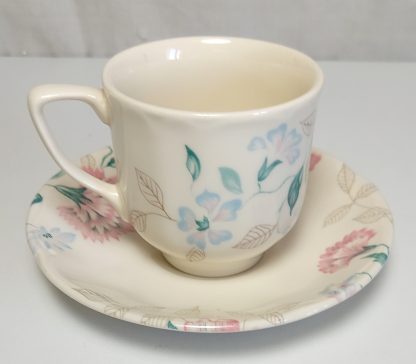 Coppia tazzine England avorio a fiori - vintage - immagine 5