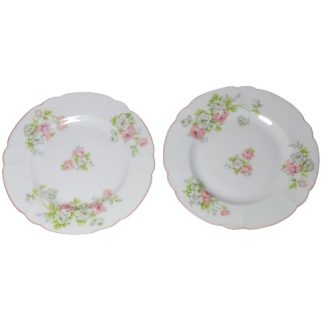 Piattini da frutta bianchi a fiori Limoges - vintage