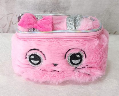 Beaty-case piccolo in peluche rosa - immagine 5