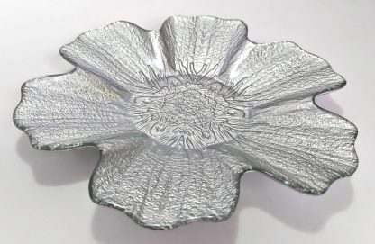 Piattino fiore grigio perla - immagine 3