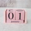 Calendario perpetuo da scrivania legno rosa - immagine 3