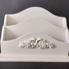 Porta corrispondenza organizer da scrivania in legno shabby chic - immagine 2