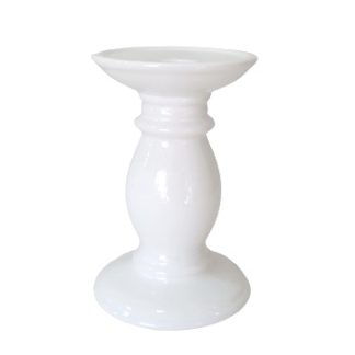 Portacandela singolo bianco