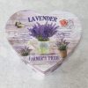 Scatola a forma di cuore disegno lavanda - immagine 2