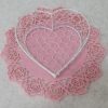 Cestino cuore rete con tappetino rose - immagine 3