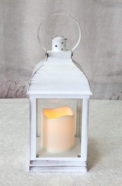 Lanterna bianca con luce led - immagine 3