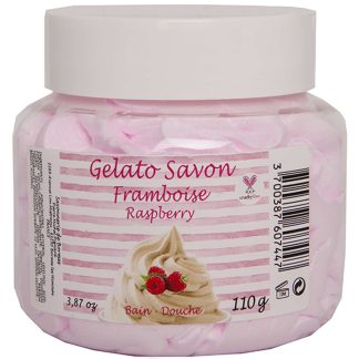 Crema di sapone SCRUB da bagno o doccia Lampone naturale prodotto in Provenza