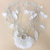Collana perline bianca con nappine - immagine 3
