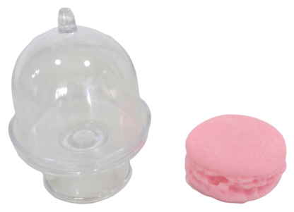 Sapone Macaron al burro di karitè Lampone + cloche - immagine 4